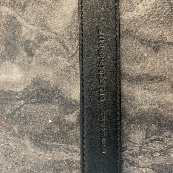 YSL Yves Saint Laurent black leather belt 85cm main image 5